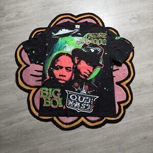 Backstock Co OutKast Double Sided Graphic Rap T-shirt Size XL Black
